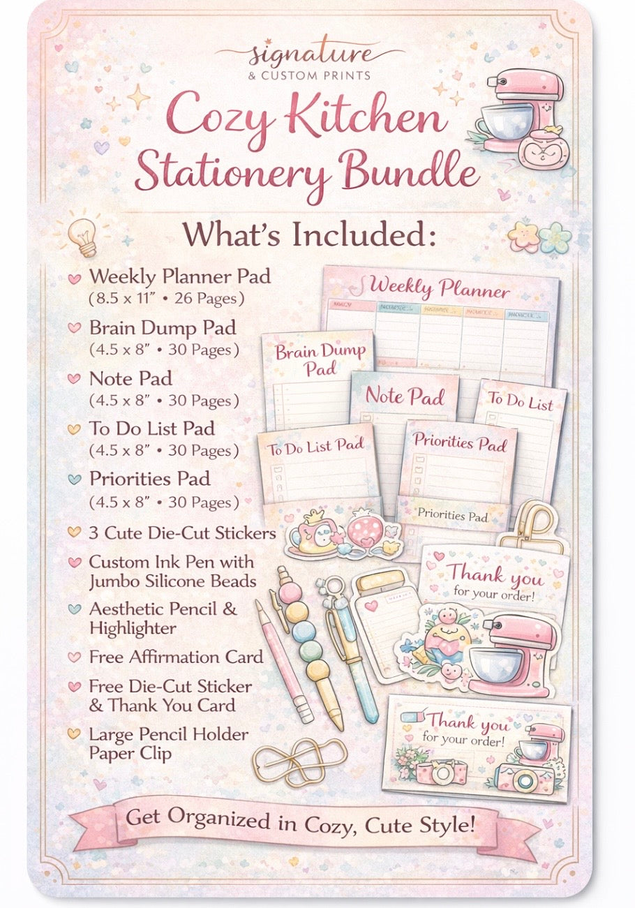 COZY KITCHEN STATIONERY BUNDLE