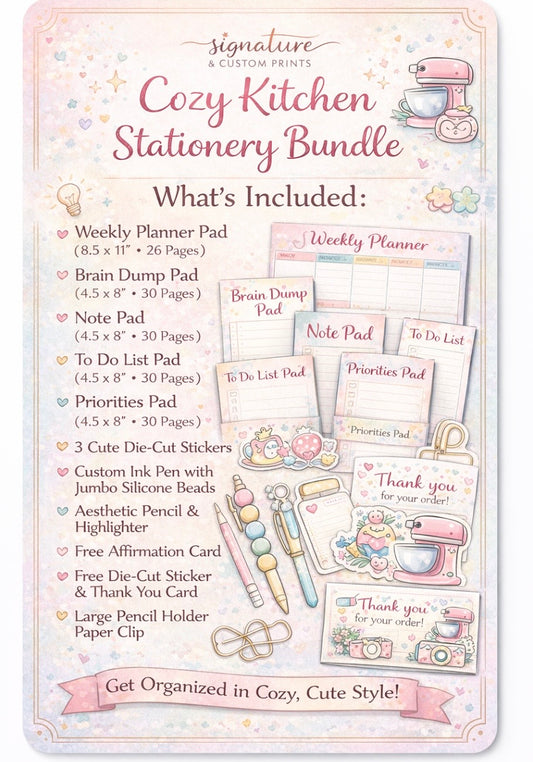 COZY KITCHEN STATIONERY BUNDLE
